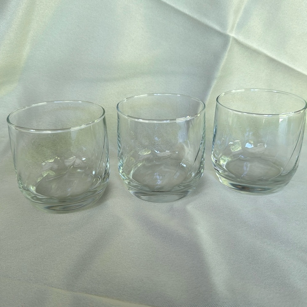Anchor Hocking vintage glasses Aurora swirl 9oz rocks glasses
